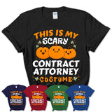 This Is My Scary Contract Attorney Costume, Halloween Pumpkin Shirt, Funny Coworker Gift