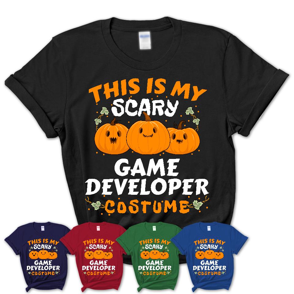 This Is My Scary Game Developer Costume, Halloween Pumpkin Shirt, Funny Coworker Gift
