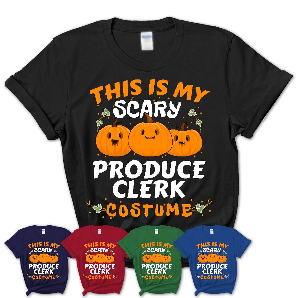 This Is My Scary Produce Clerk Costume, Halloween Pumpkin Shirt, Funny Coworker Gift