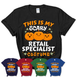 This Is My Scary Retail Specialist Costume, Halloween Pumpkin Shirt, Funny Coworker Gift