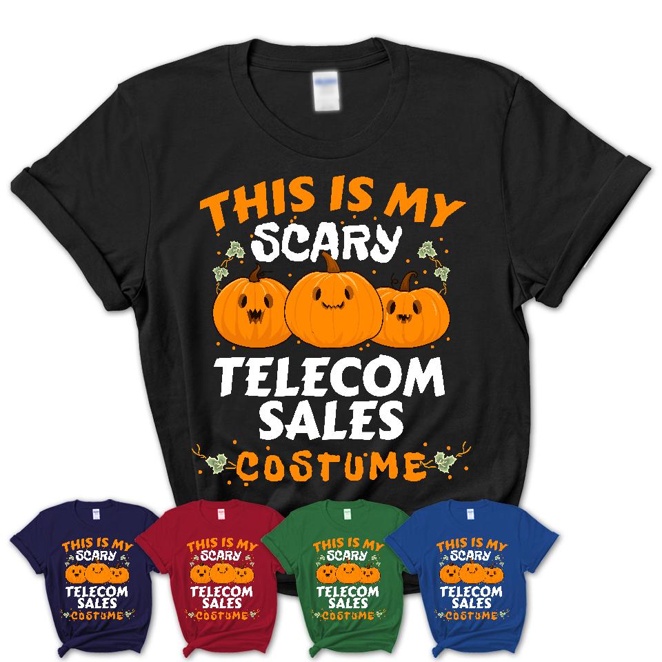 This Is My Scary Telecom Sales Costume, Halloween Pumpkin Shirt, Funny Coworker Gift