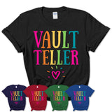 Vault Teller Rainbow Lettering Heart Shirt, Employee Appreciation Gifts