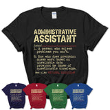 Vintage Administrative Assistant Definition Shirt, Funny Coworker Gift Idea for Administrative Assistant, New Job Gift