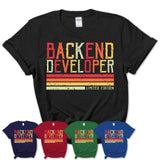 Vintage Backend Developer Limited Edition Job Shirt, Coworker Birthday Gift Idea