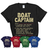Vintage Boat Captain Definition Shirt, Funny Coworker Gift Idea for Boat Captain, New Job Gift