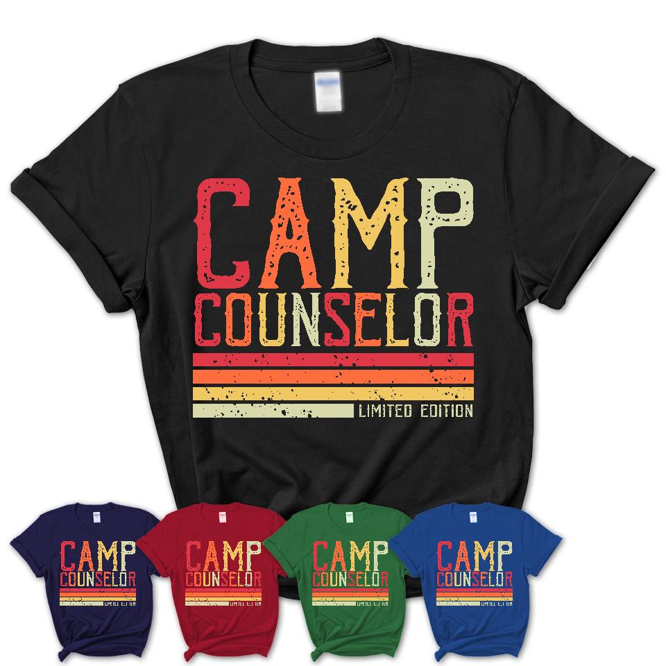 Vintage Camp Counselor Limited Edition Job Shirt, Coworker Birthday Gift Idea