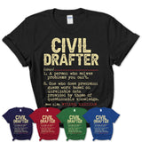 Vintage Civil Drafter Definition Shirt, Funny Coworker Gift Idea for Civil Drafter, New Job Gift