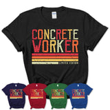 Vintage Concrete Worker Limited Edition Job Shirt, Coworker Birthday Gift Idea