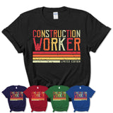 Vintage Construction Worker Limited Edition Job Shirt, Coworker Birthday Gift Idea