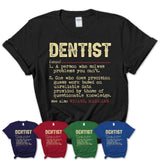 Vintage Dentist Definition Shirt, Funny Coworker Gift Idea for Dentist, New Job Gift