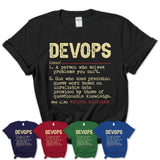 Vintage Devops Definition Shirt, Funny Coworker Gift Idea for Devops, New Job Gift