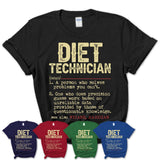 Vintage Diet Technician Definition Shirt, Funny Coworker Gift Idea for Diet Technician, New Job Gift