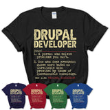 Vintage Drupal Developer Definition Shirt, Funny Coworker Gift Idea for Drupal Developer, New Job Gift