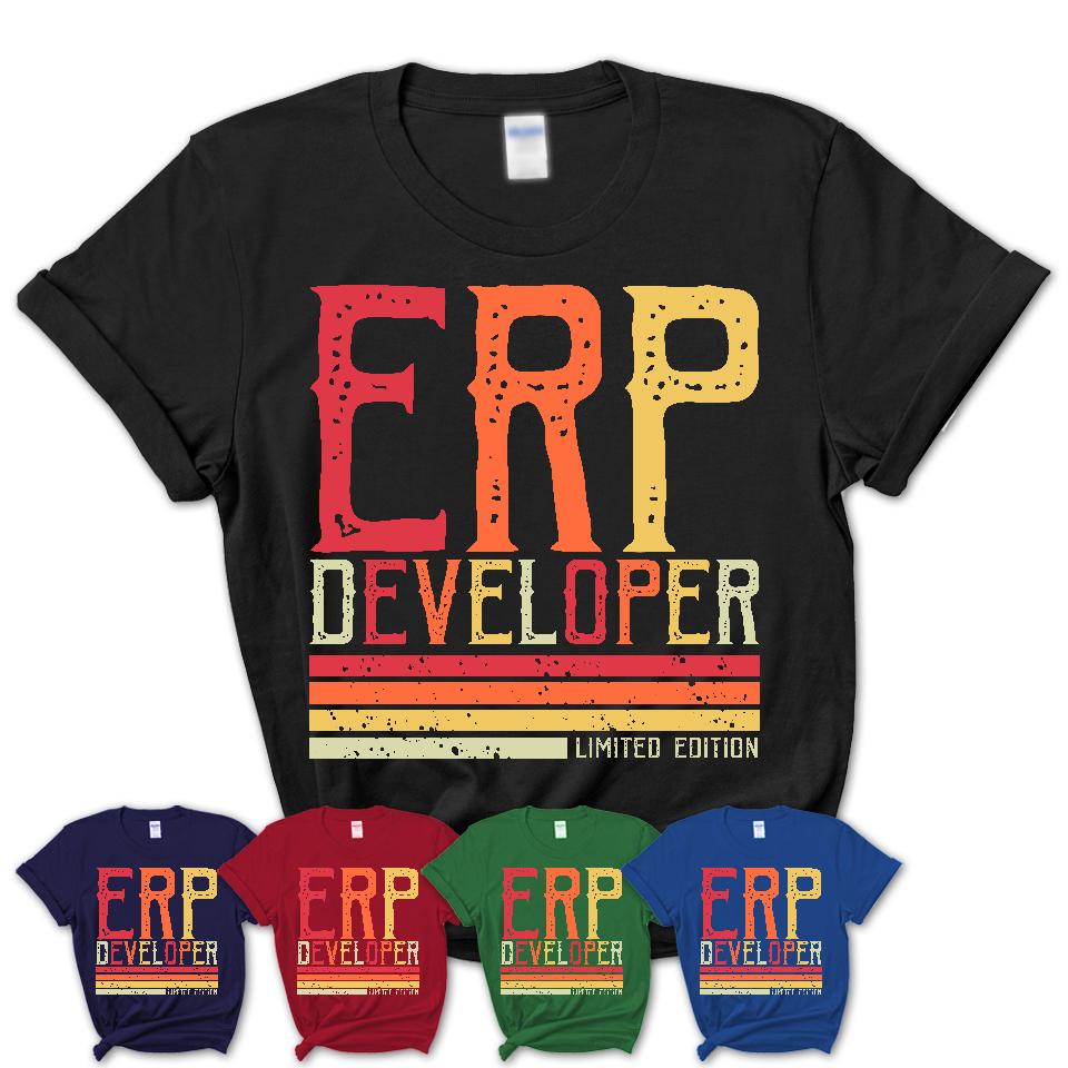 Vintage Erp Developer Limited Edition Job Shirt, Coworker Birthday Gift Idea