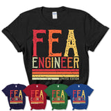 Vintage Fea Engineer Limited Edition Job Shirt, Coworker Birthday Gift Idea