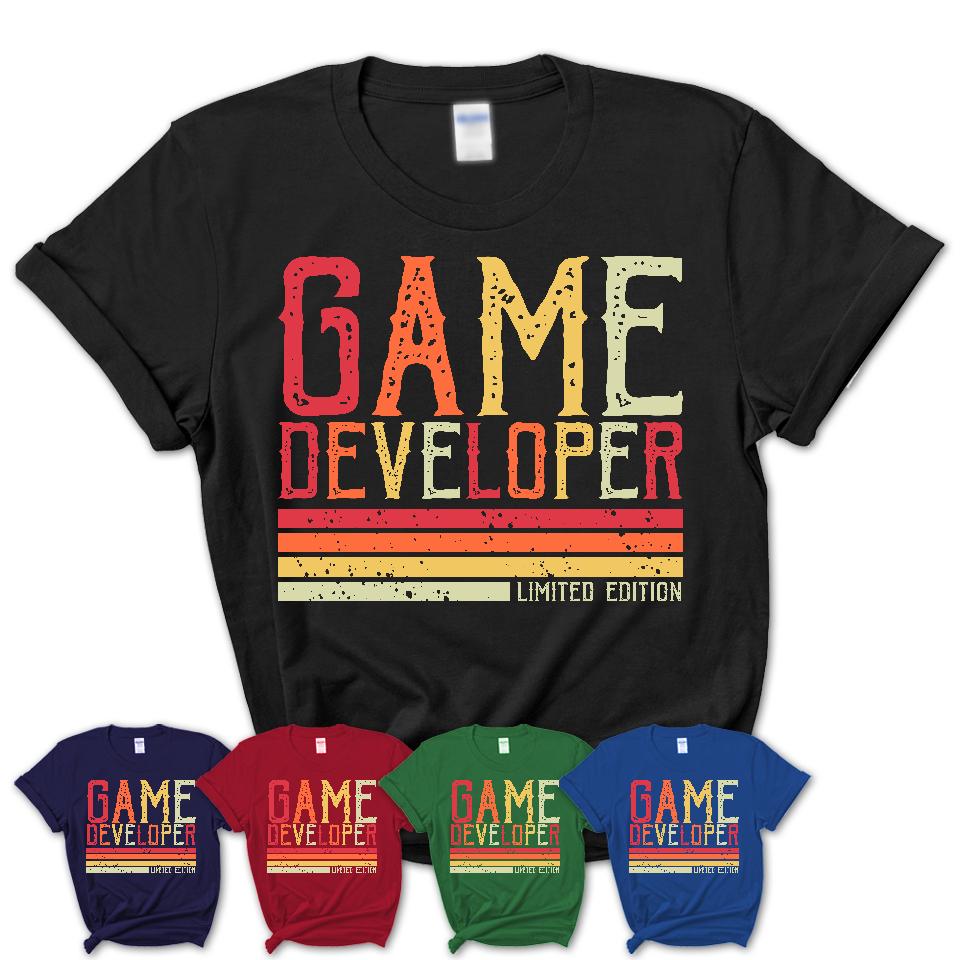 Vintage Game Developer Limited Edition Job Shirt, Coworker Birthday Gift Idea