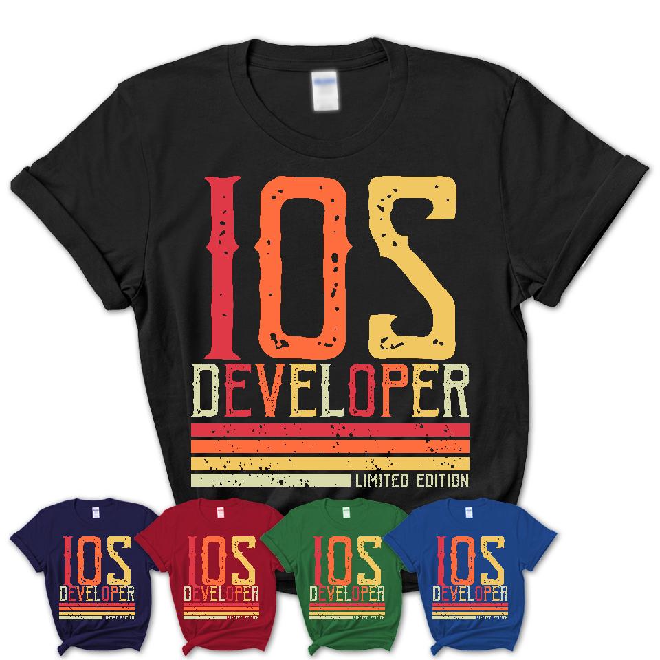 Vintage Ios Developer Limited Edition Job Shirt, Coworker Birthday Gift Idea