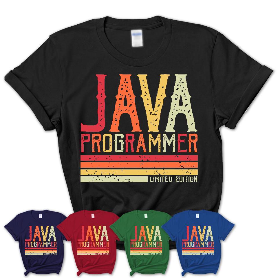 Vintage Java Programmer Limited Edition Job Shirt, Coworker Birthday Gift Idea