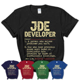 Vintage Jde Developer Definition Shirt, Funny Coworker Gift Idea for Jde Developer, New Job Gift