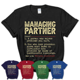 Vintage Managing Partner Definition Shirt, Funny Coworker Gift Idea for Managing Partner, New Job Gift
