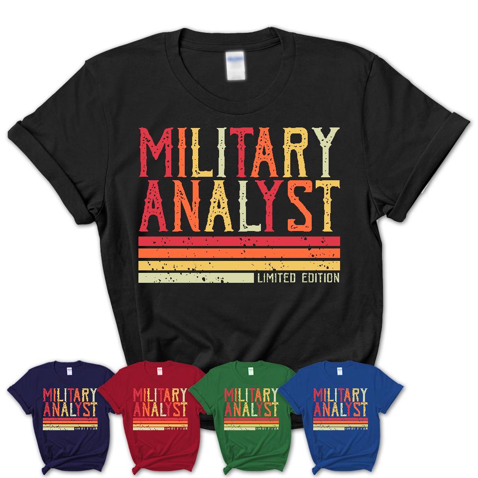 Vintage Military Analyst Limited Edition Job Shirt, Coworker Birthday Gift Idea