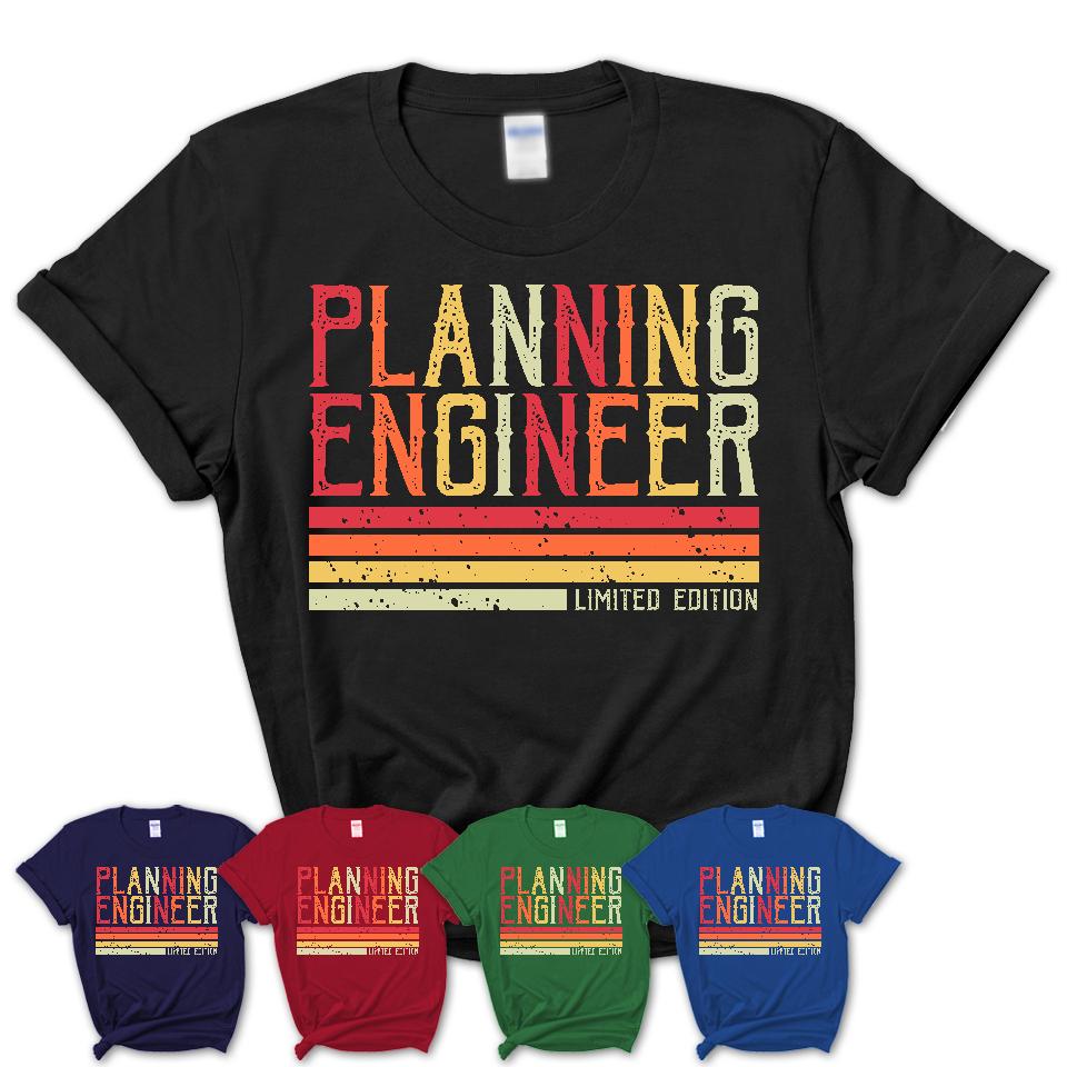 Vintage Planning Engineer Limited Edition Job Shirt, Coworker Birthday Gift Idea