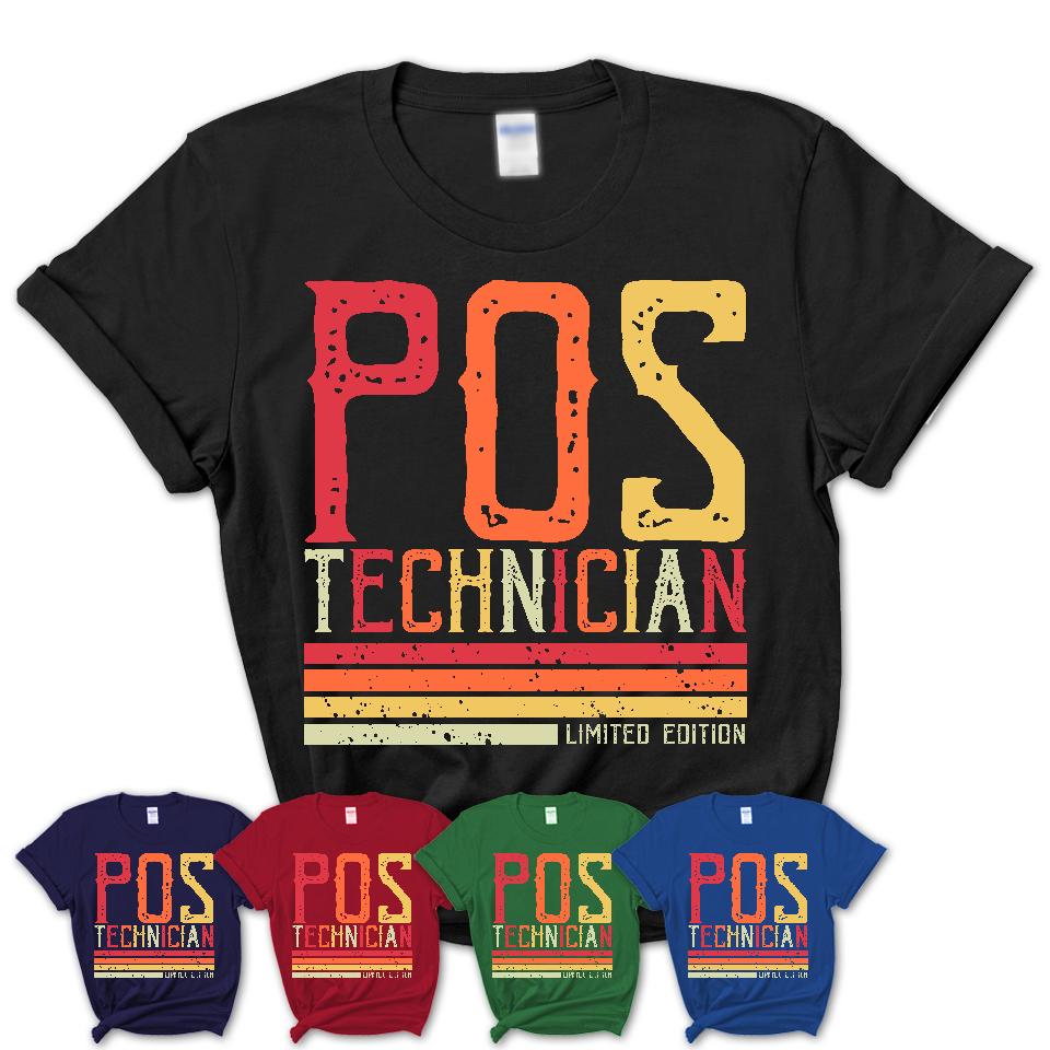 Vintage Pos Technician Limited Edition Job Shirt, Coworker Birthday Gift Idea