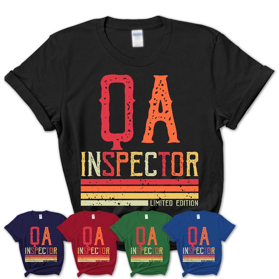Vintage Qa Inspector Limited Edition Job Shirt, Coworker Birthday Gift Idea