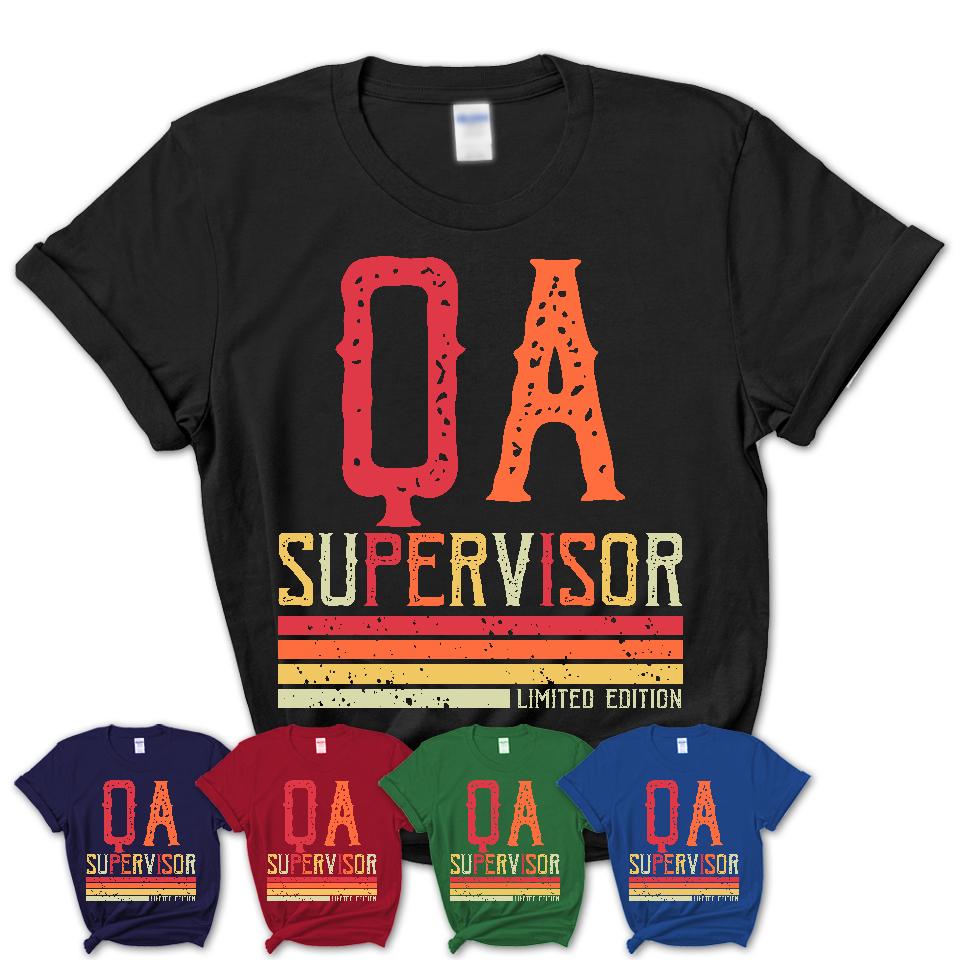 Vintage Qa Supervisor Limited Edition Job Shirt, Coworker Birthday Gift Idea