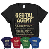 Vintage Rental Agent Definition Shirt, Funny Coworker Gift Idea for Rental Agent, New Job Gift