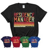 Vintage Residence Manager Limited Edition Job Shirt, Coworker Birthday Gift Idea