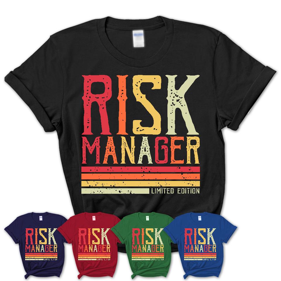 Vintage Risk Manager Limited Edition Job Shirt, Coworker Birthday Gift Idea