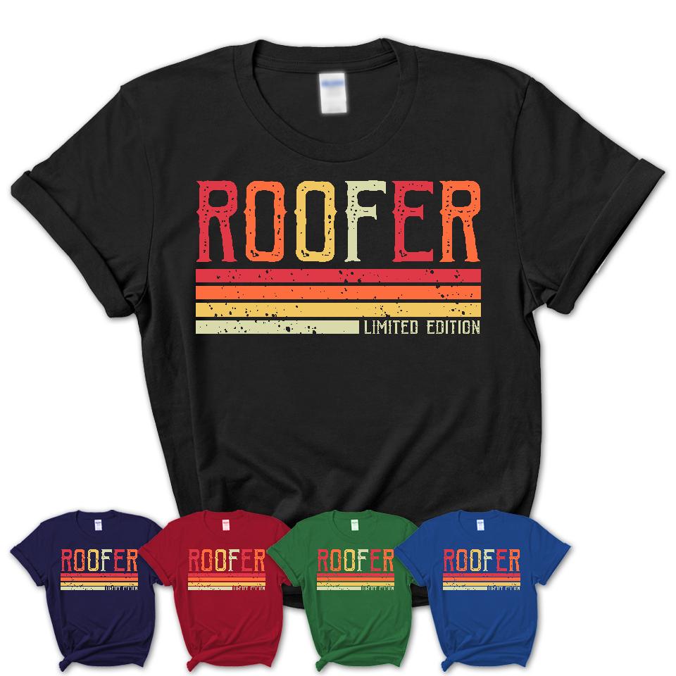 Vintage Roofer Limited Edition Job Shirt, Coworker Birthday Gift Idea