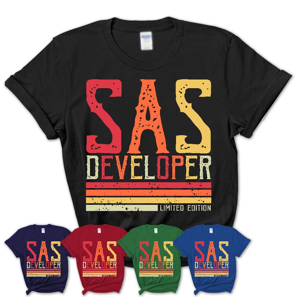Vintage Sas Developer Limited Edition Job Shirt, Coworker Birthday Gift Idea