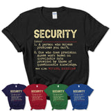 Vintage Security Definition Shirt, Funny Coworker Gift Idea for Security, New Job Gift