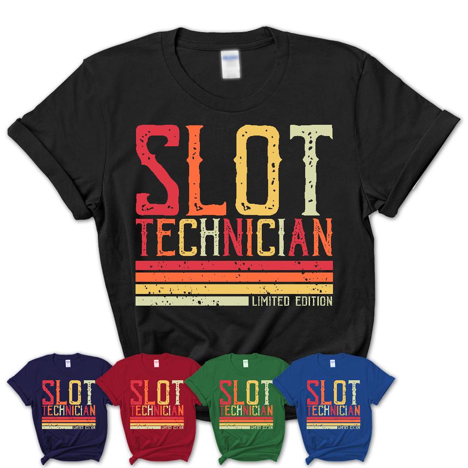 Vintage Slot Technician Limited Edition Job Shirt, Coworker Birthday Gift Idea