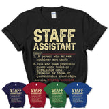 Vintage Staff Assistant Definition Shirt, Funny Coworker Gift Idea for Staff Assistant, New Job Gift