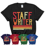 Vintage Staff Writer Limited Edition Job Shirt, Coworker Birthday Gift Idea