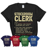 Vintage Stockroom Clerk Definition Shirt, Funny Coworker Gift Idea for Stockroom Clerk, New Job Gift