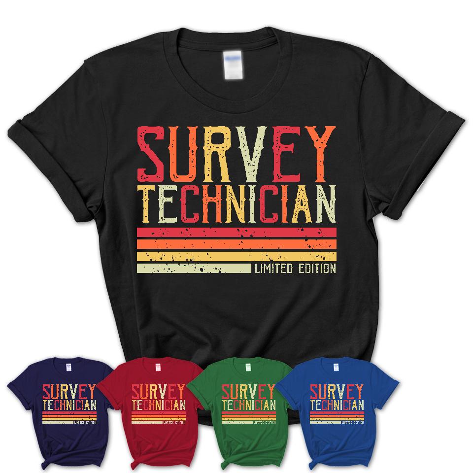 Vintage Survey Technician Limited Edition Job Shirt, Coworker Birthday Gift Idea