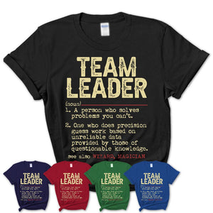 Vintage Team Leader Definition Shirt, Funny Coworker Gift Idea for Team Leader, New Job Gift
