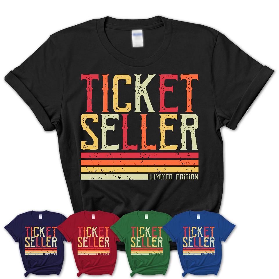 Vintage Ticket Seller Limited Edition Job Shirt, Coworker Birthday Gift Idea