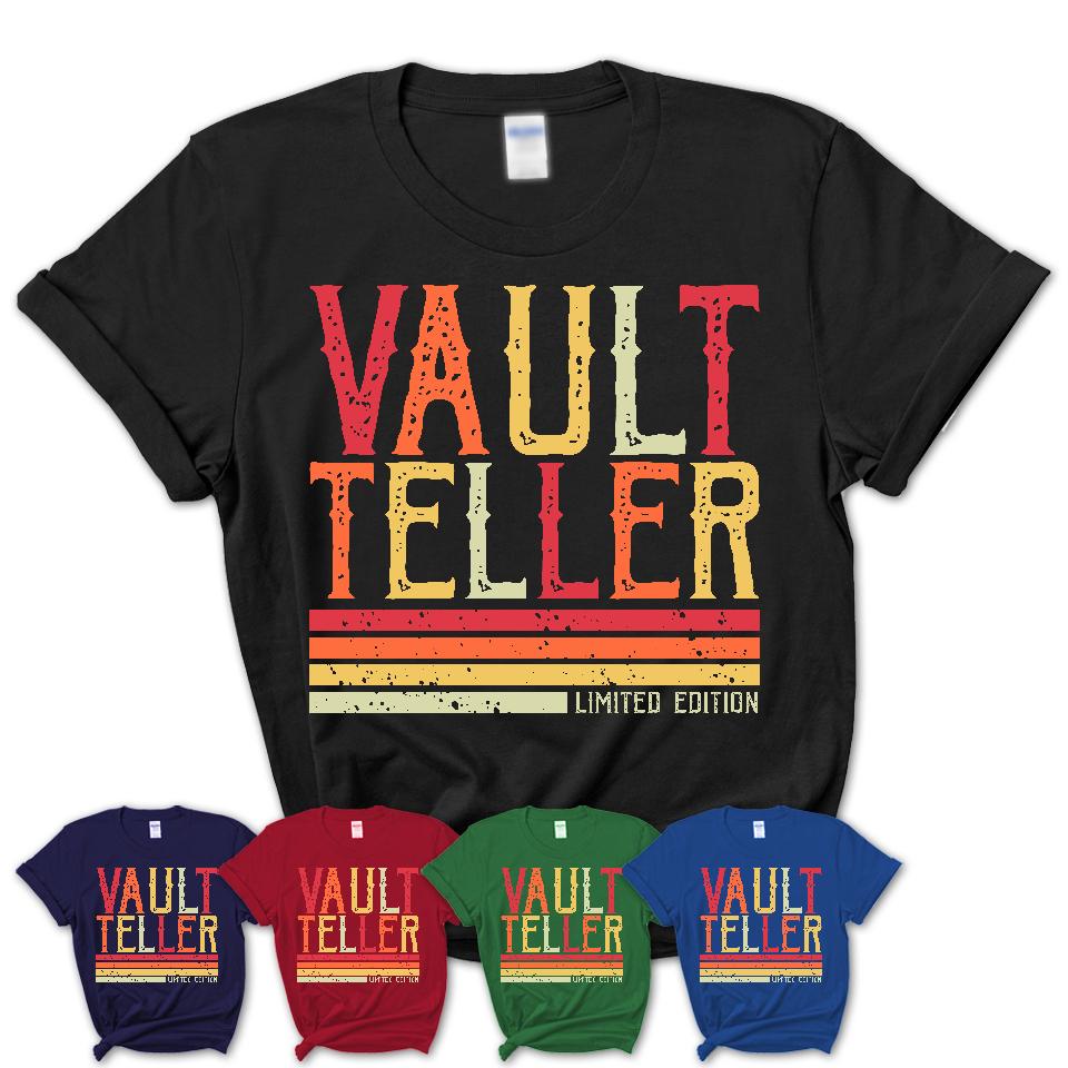 Vintage Vault Teller Limited Edition Job Shirt, Coworker Birthday Gift Idea