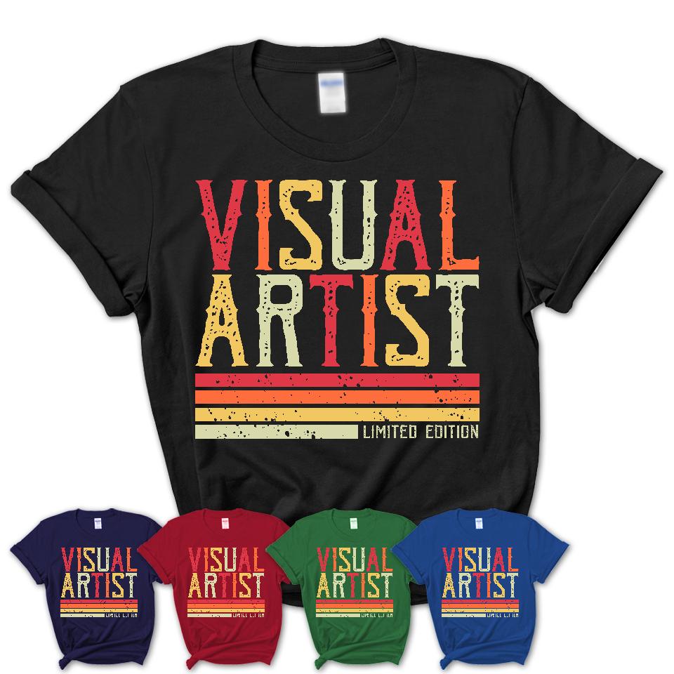 Vintage Visual Artist Limited Edition Job Shirt, Coworker Birthday Gift Idea