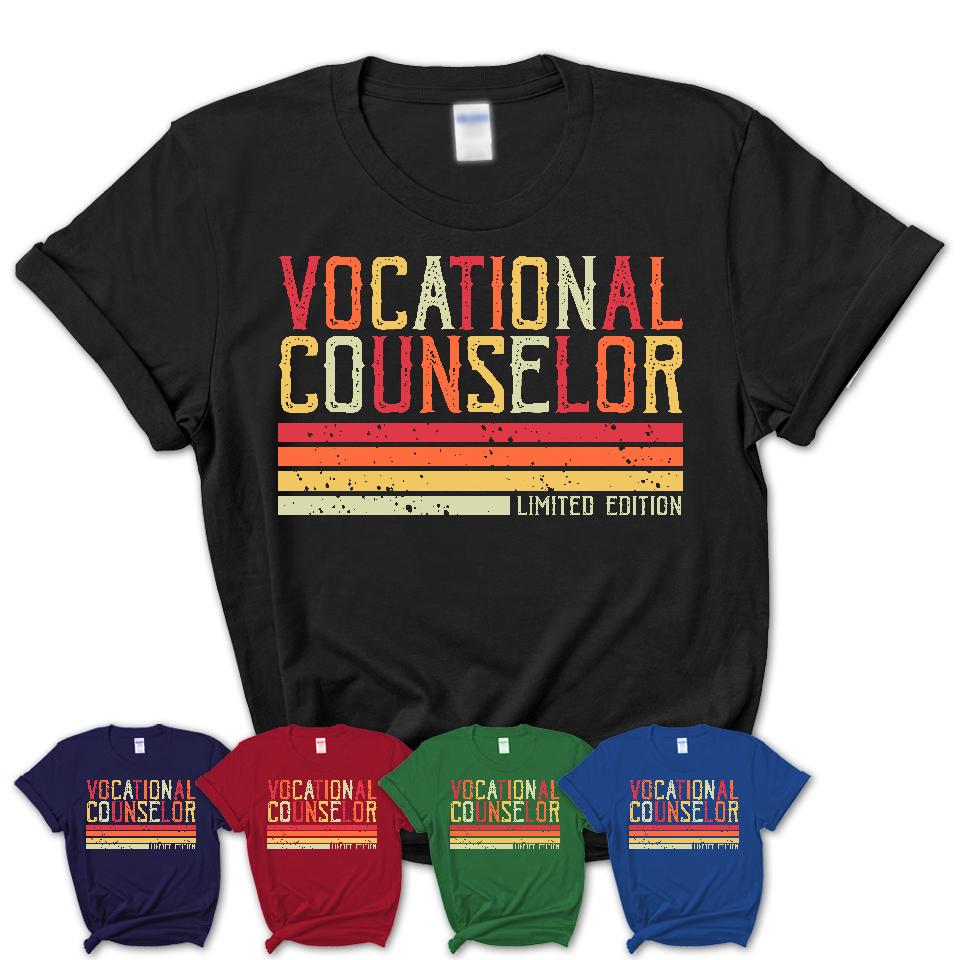 Vintage Vocational Counselor Limited Edition Job Shirt, Coworker Birthday Gift Idea