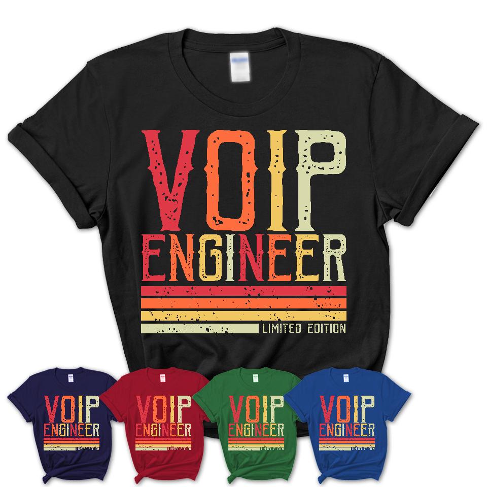 Vintage Voip Engineer Limited Edition Job Shirt, Coworker Birthday Gift Idea