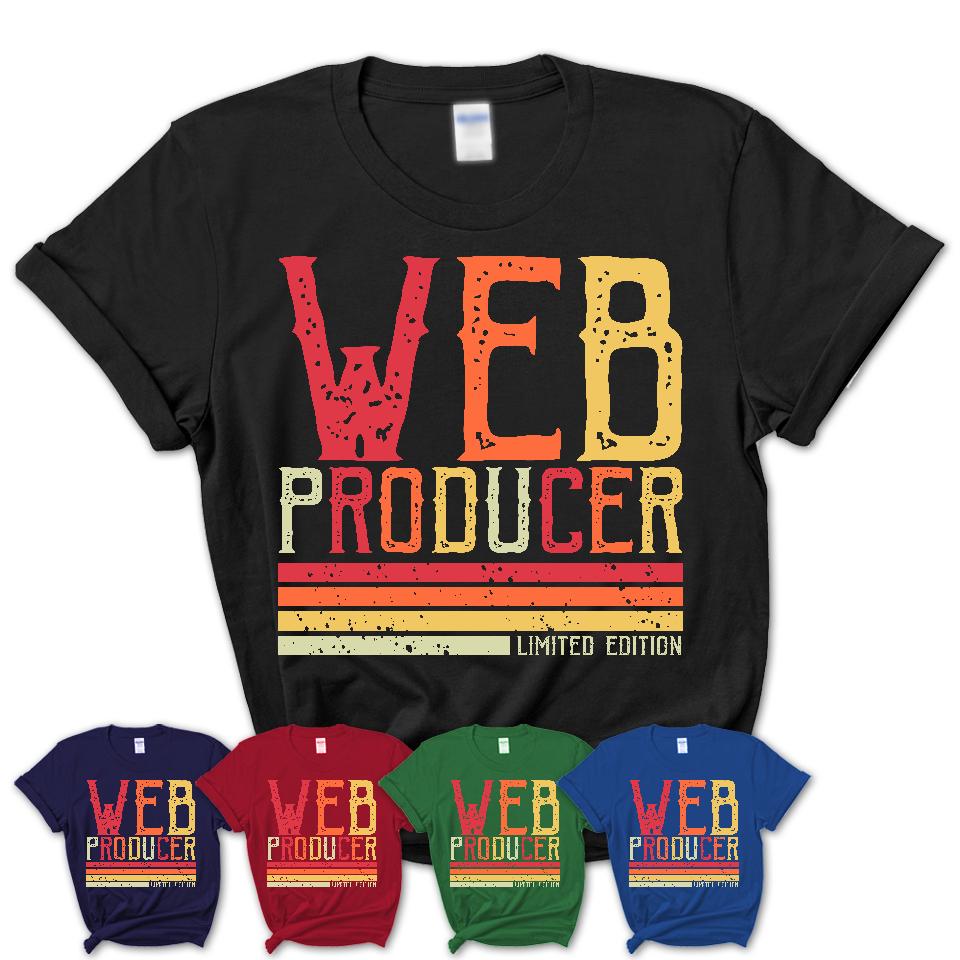 Vintage Web Producer Limited Edition Job Shirt, Coworker Birthday Gift Idea