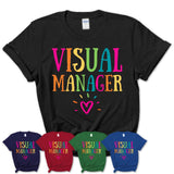 Visual Manager Rainbow Lettering Heart Shirt, Employee Appreciation Gifts
