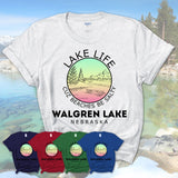 Walgren Lake Nebraska Lake Life Cuz Beaches Be Salty Fishing Camping Team Shirt