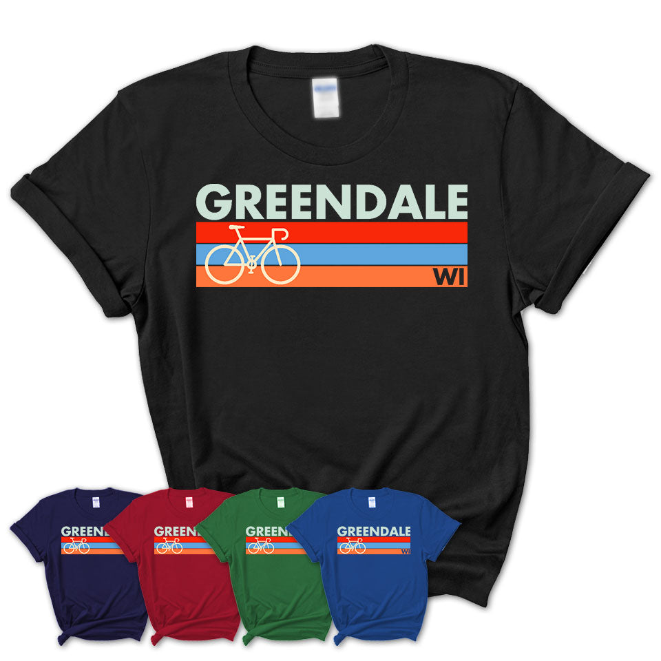 Wisconsin Greendale Cycling Shirt for Family Teammates Vintage Retro Colors